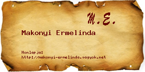 Makonyi Ermelinda névjegykártya